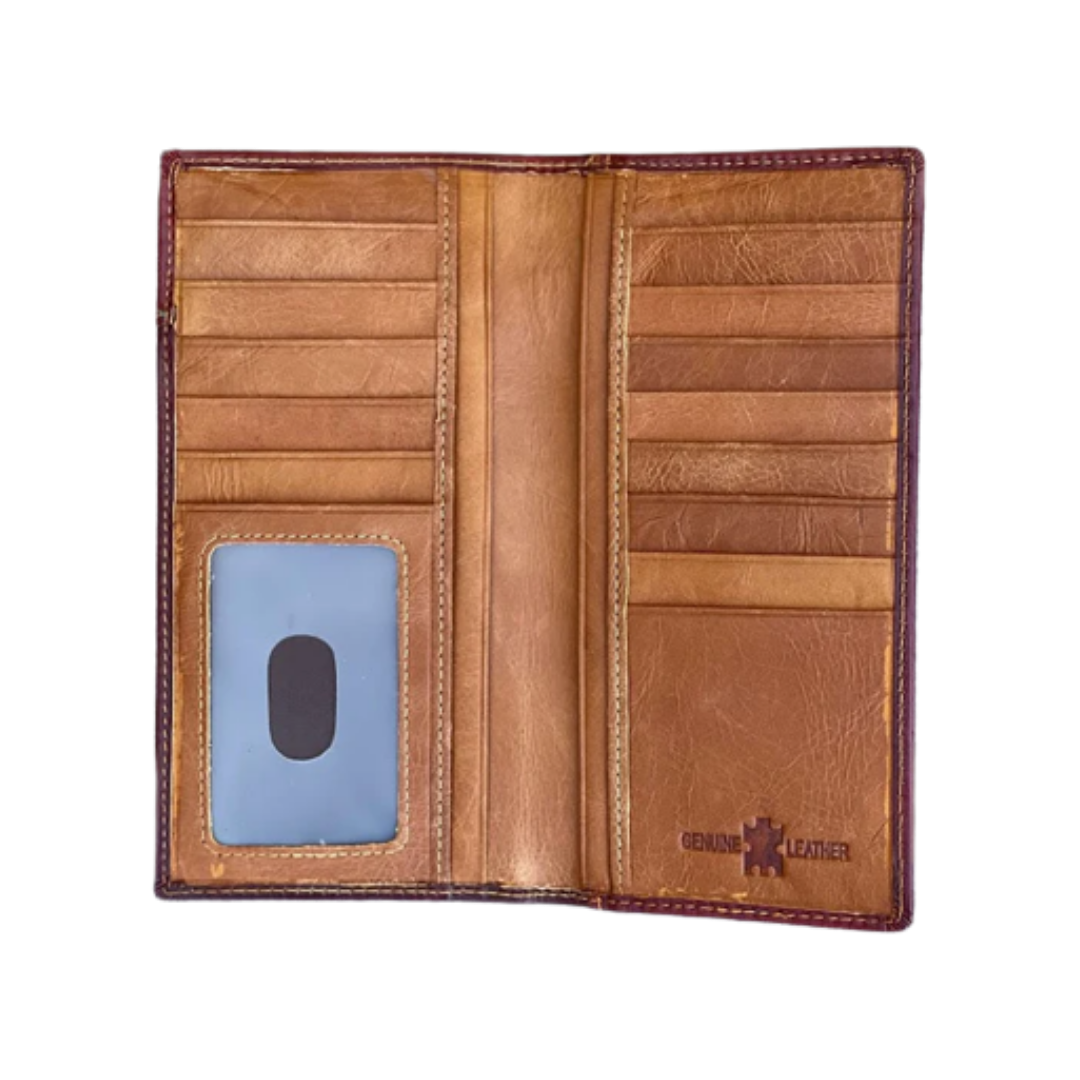 Top Notch Men's Brown Praying Cowboy Wallet