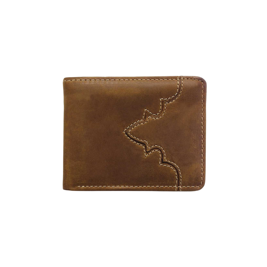 Leggin Men's Aged Bark Leather Black Wallet