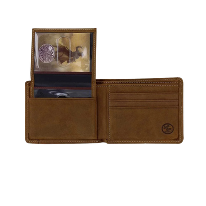 Leggin Men's Aged Bark Leather Black Wallet