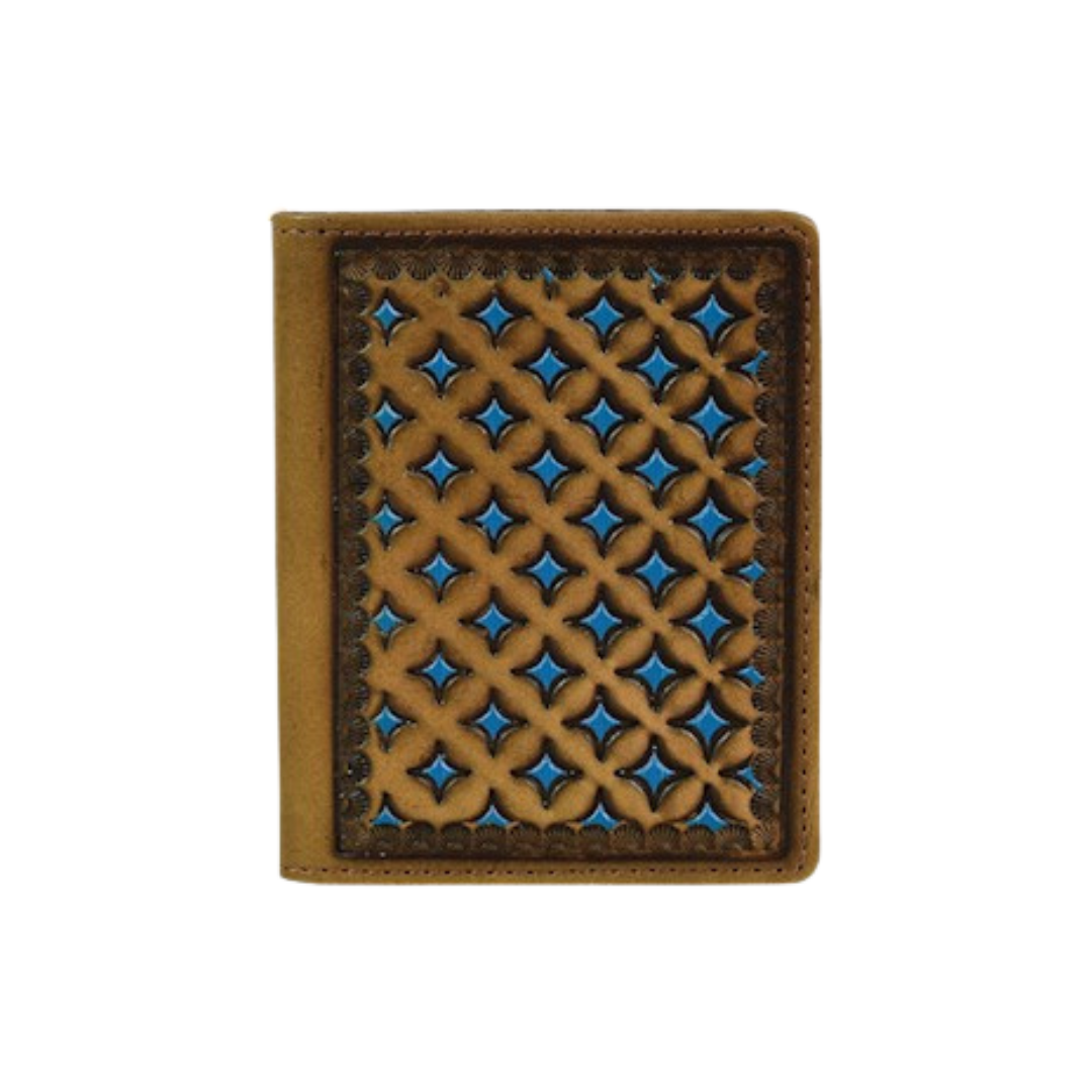 Justin Men's Front Pocket Bifold Diamond Tool Light Brown Wallet