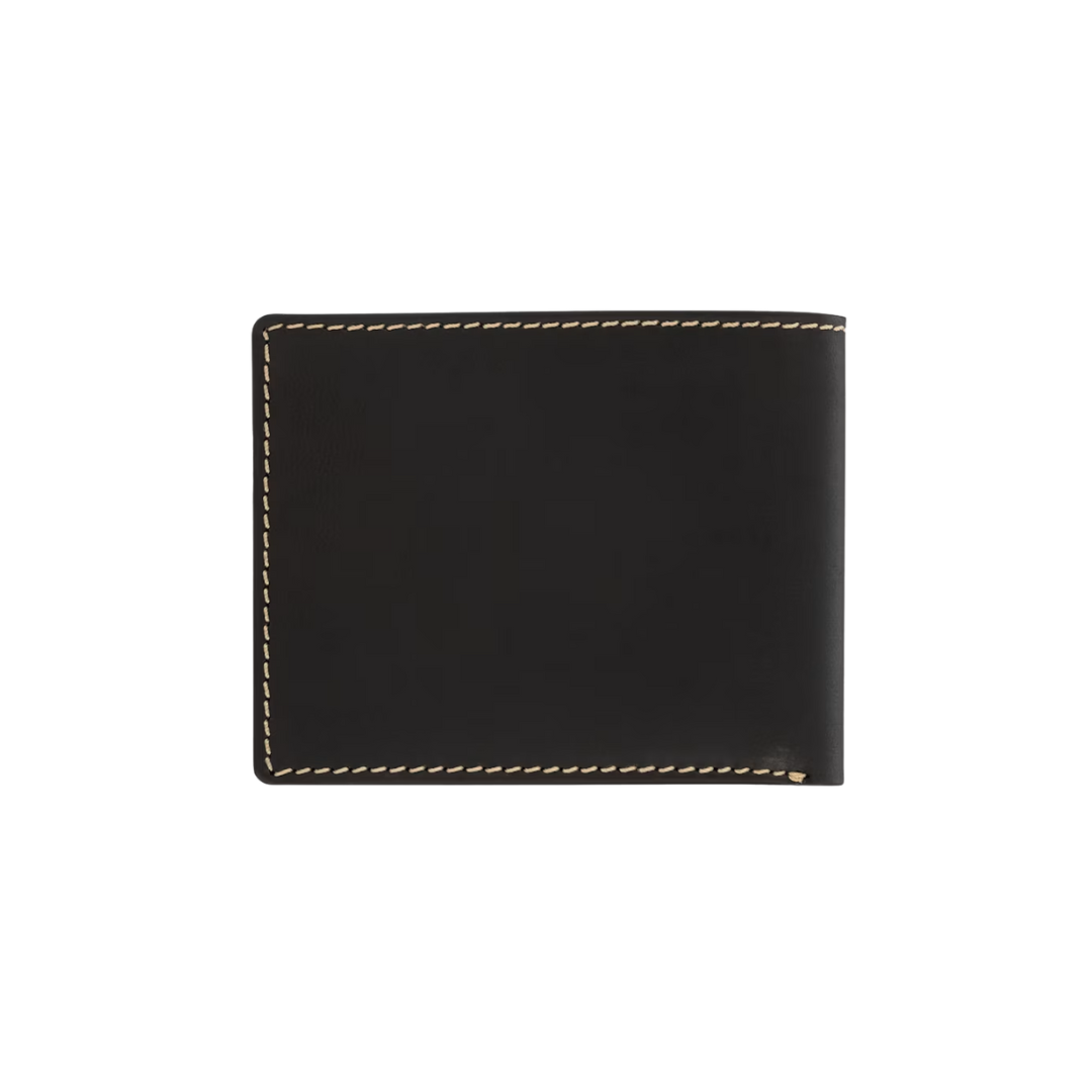 Wrangler Men's Leather Bifold Black Wallet
