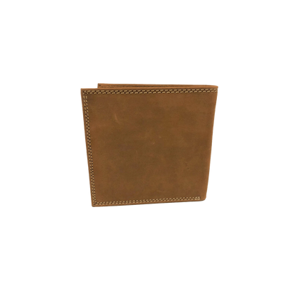 Ariat Men's Embossed Logo Leather Bifold Brown Wallet