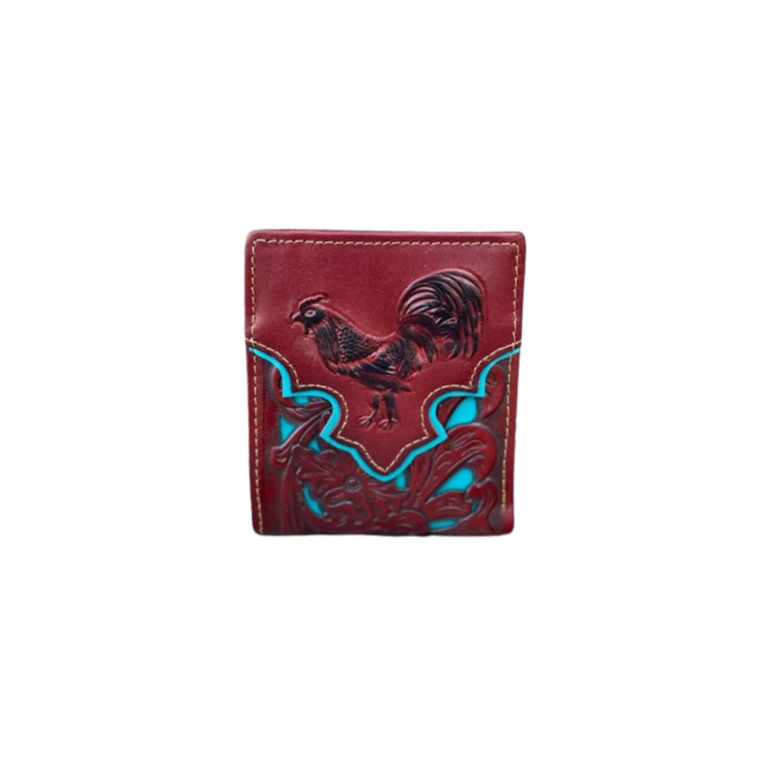 Top Notch Brown Rooster Bi-Fold Wallet