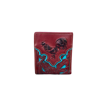 Top Notch Brown Rooster Bi-Fold Wallet