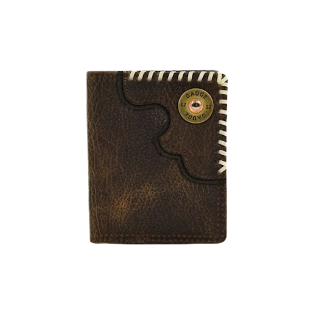 Justin Men's Front Pocket Card Concho Brown Wallet