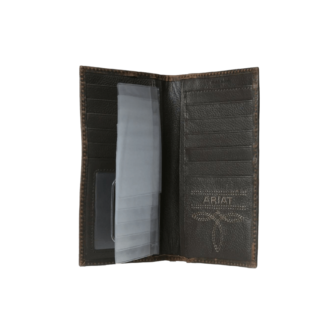 Ariat Men's Work Dark Rowdy Leather Brown Checkbook