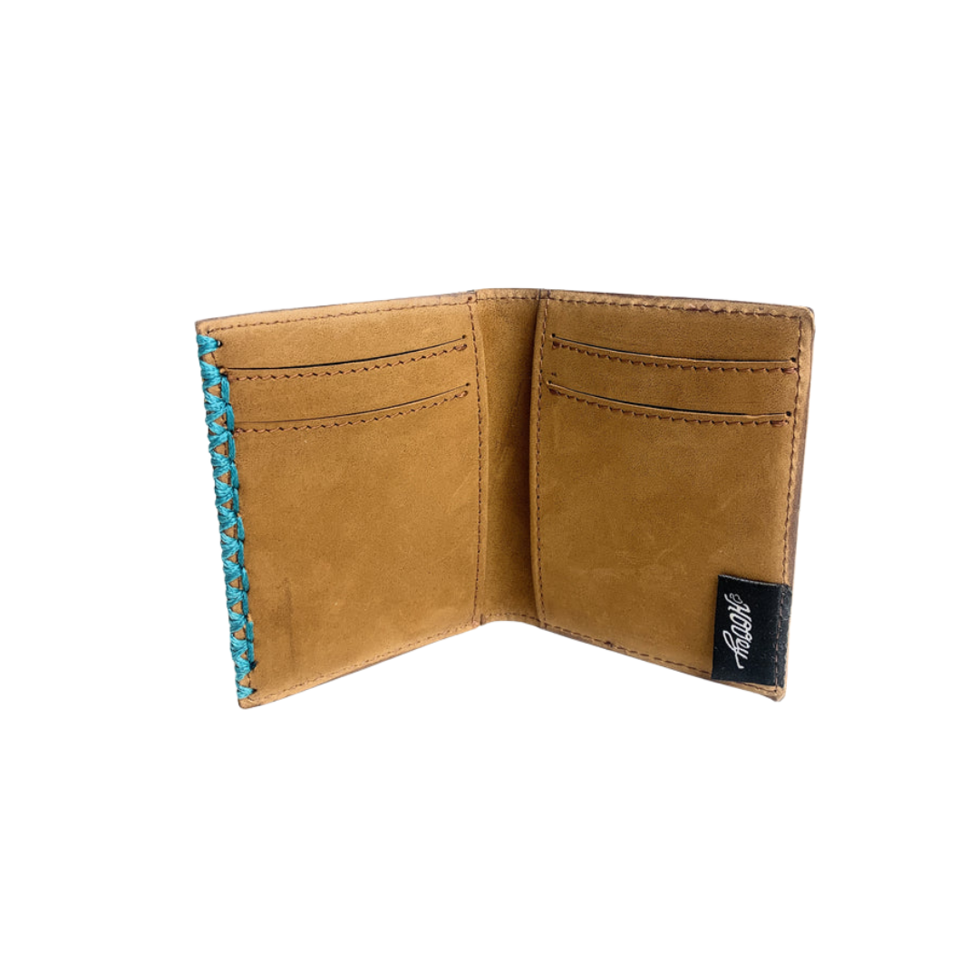 Hooey Men's Bifold Rodeo Lace Light Brown Wallet