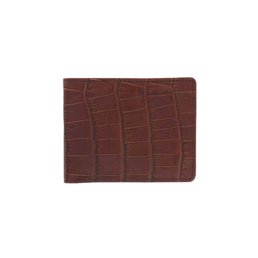 Leegin Men's Printed Leather Brown Wallet