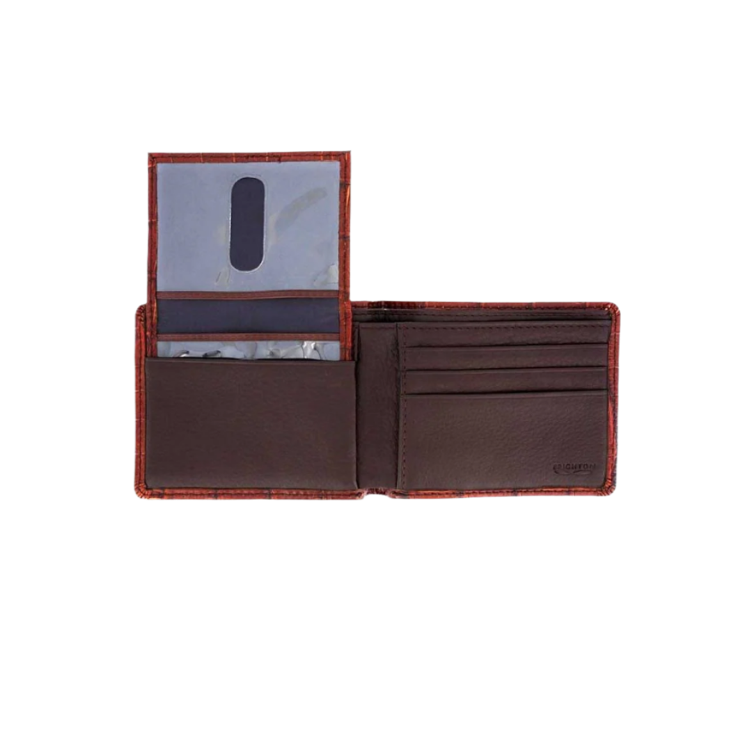 Leegin Men's Printed Leather Brown Wallet