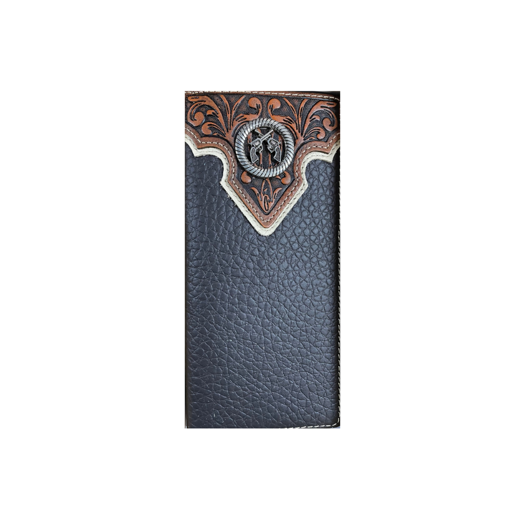 Top Notch Men's Floral Embossed Coffee Wallet