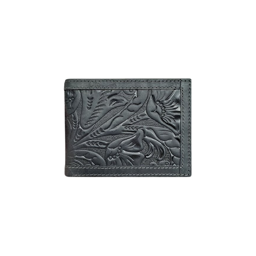 Gem Dandy Men's Wrangler Texas Rose Bi Black Wallet