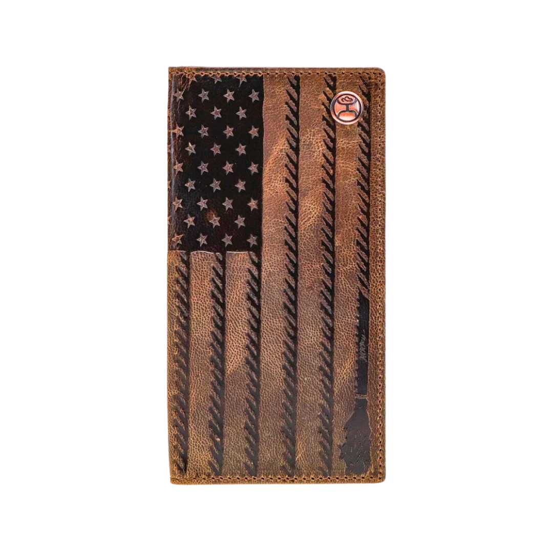 Hooey Men's Liberty Roper Rodeo Hooey Brown Wallet