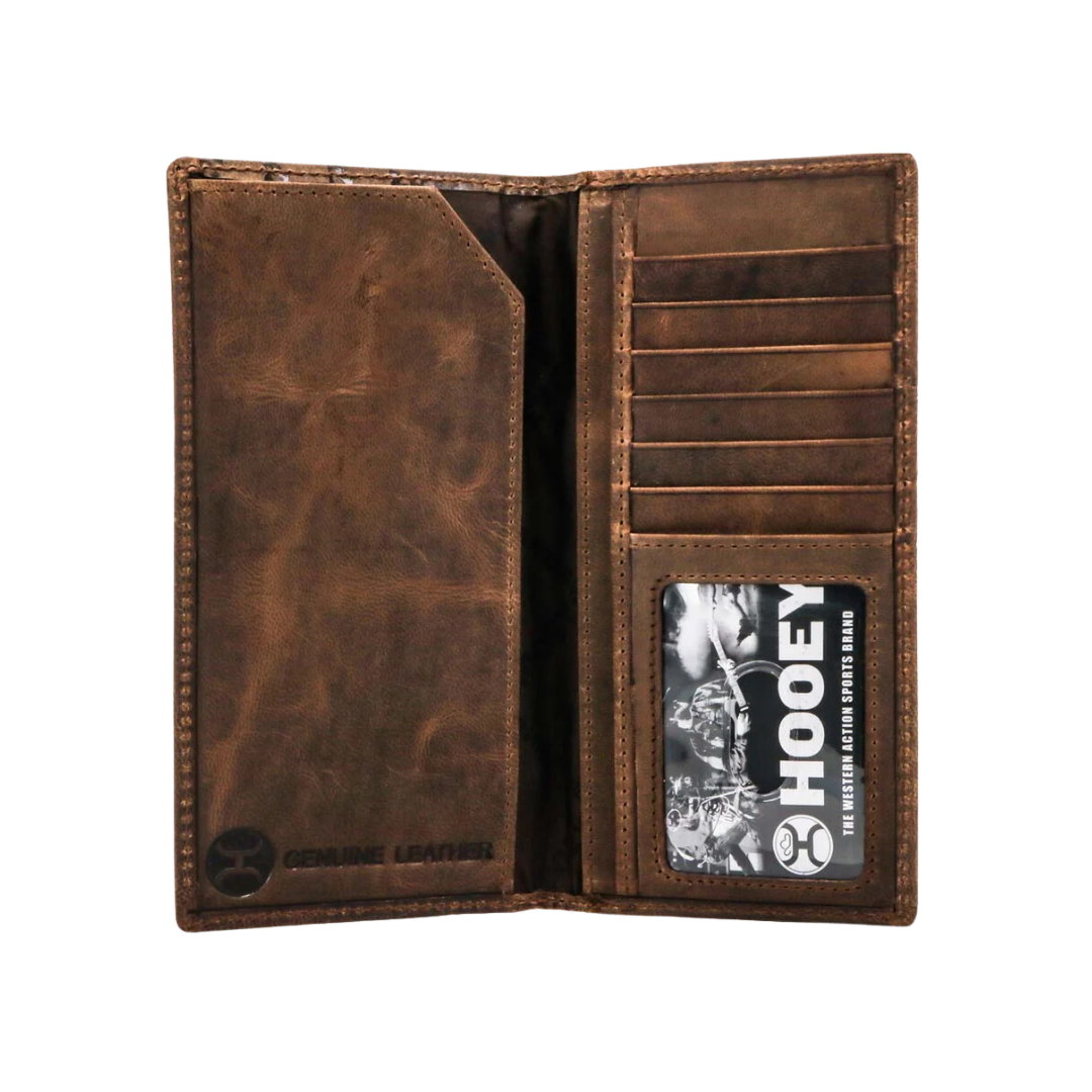 Hooey Men's Liberty Roper Rodeo Hooey Brown Wallet