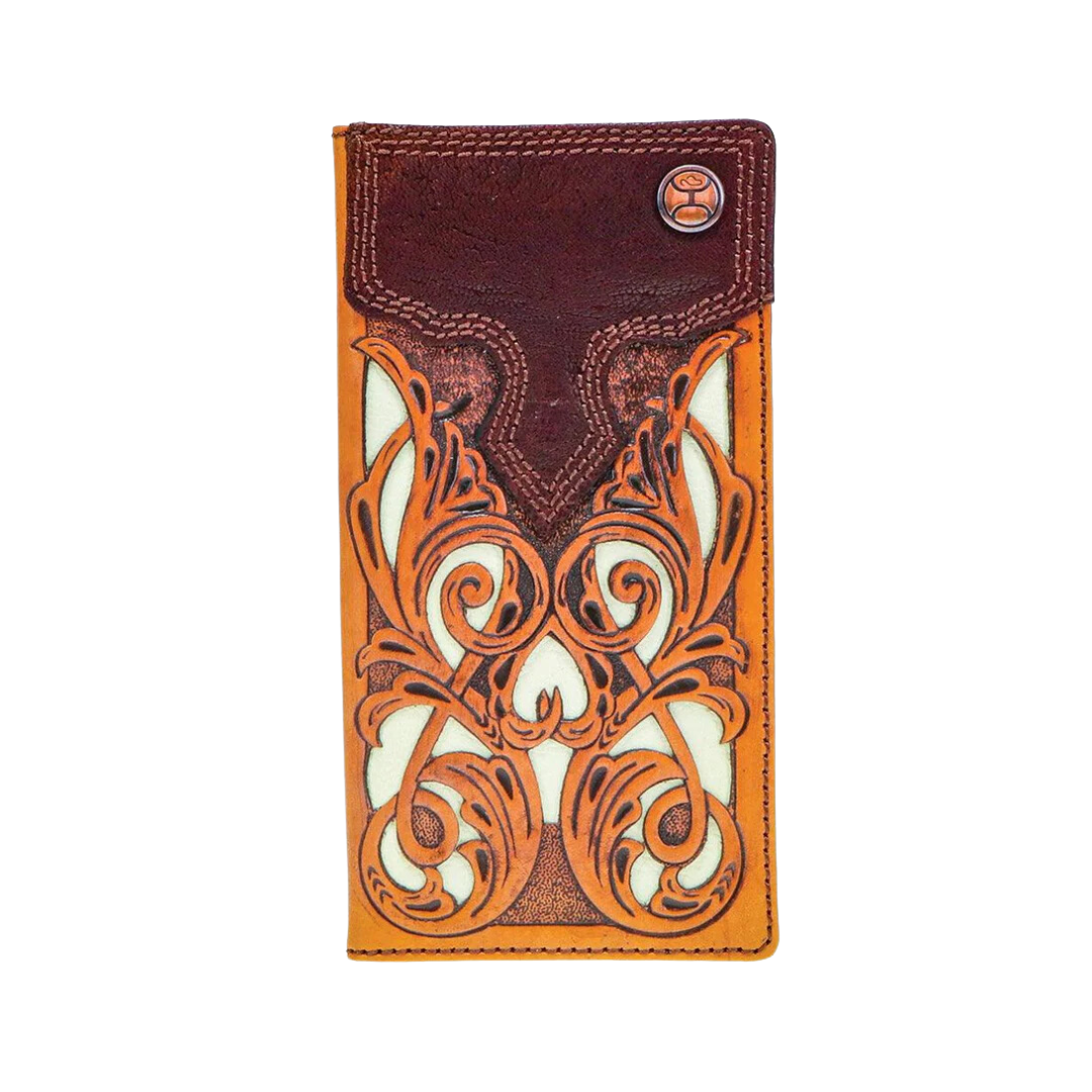 Hooey Men's Top Notch Rode Ivory Leather Tan Brown Wallet