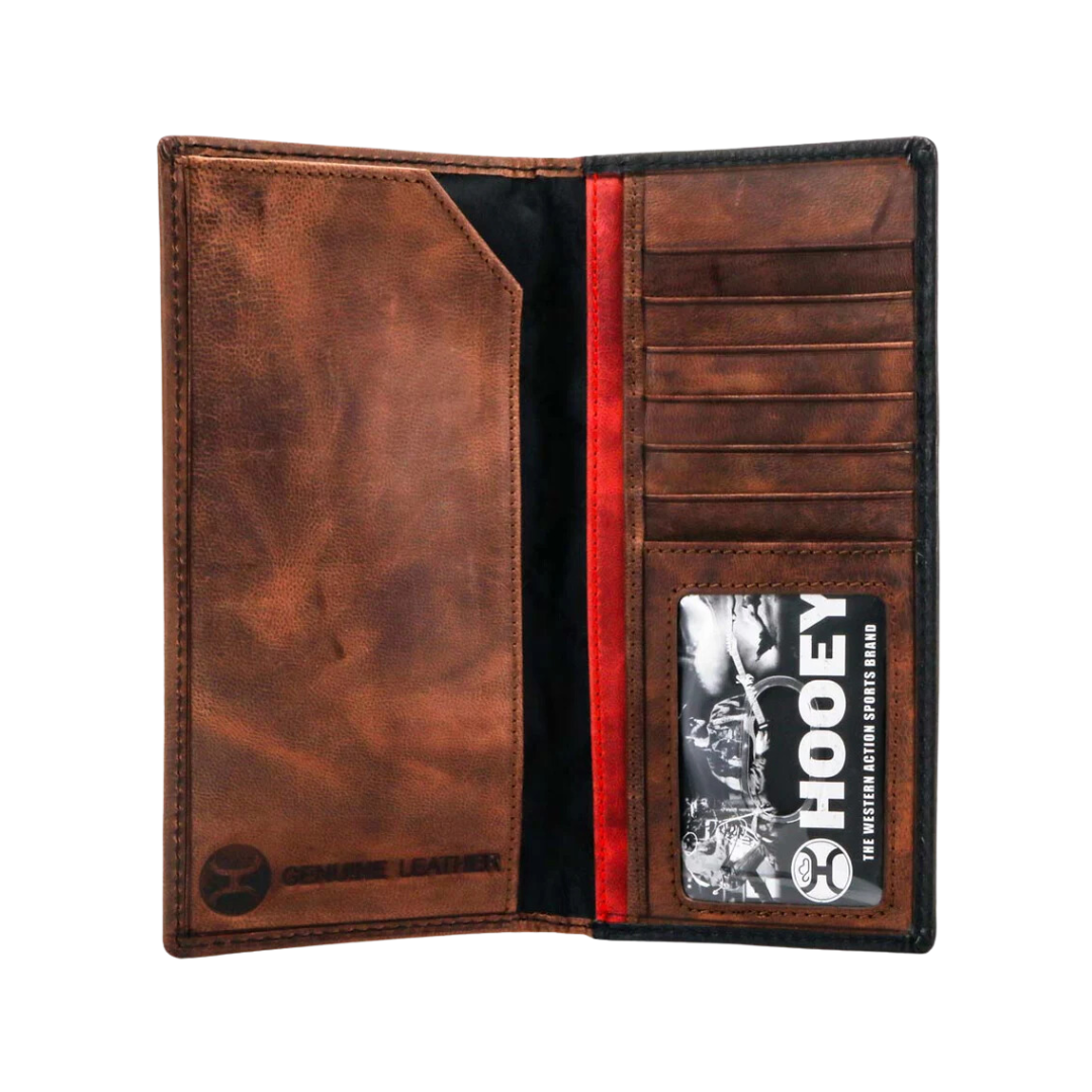 Hooey Men's Chapawee Rodeo Aztec Print Ivory Red Wallet