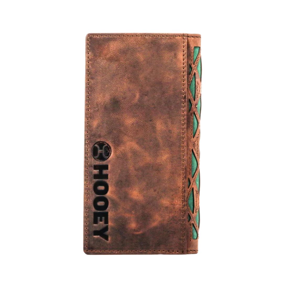 Hooey Men's Chapawee Rodeo Aztec  Brown Turquoise Wallet