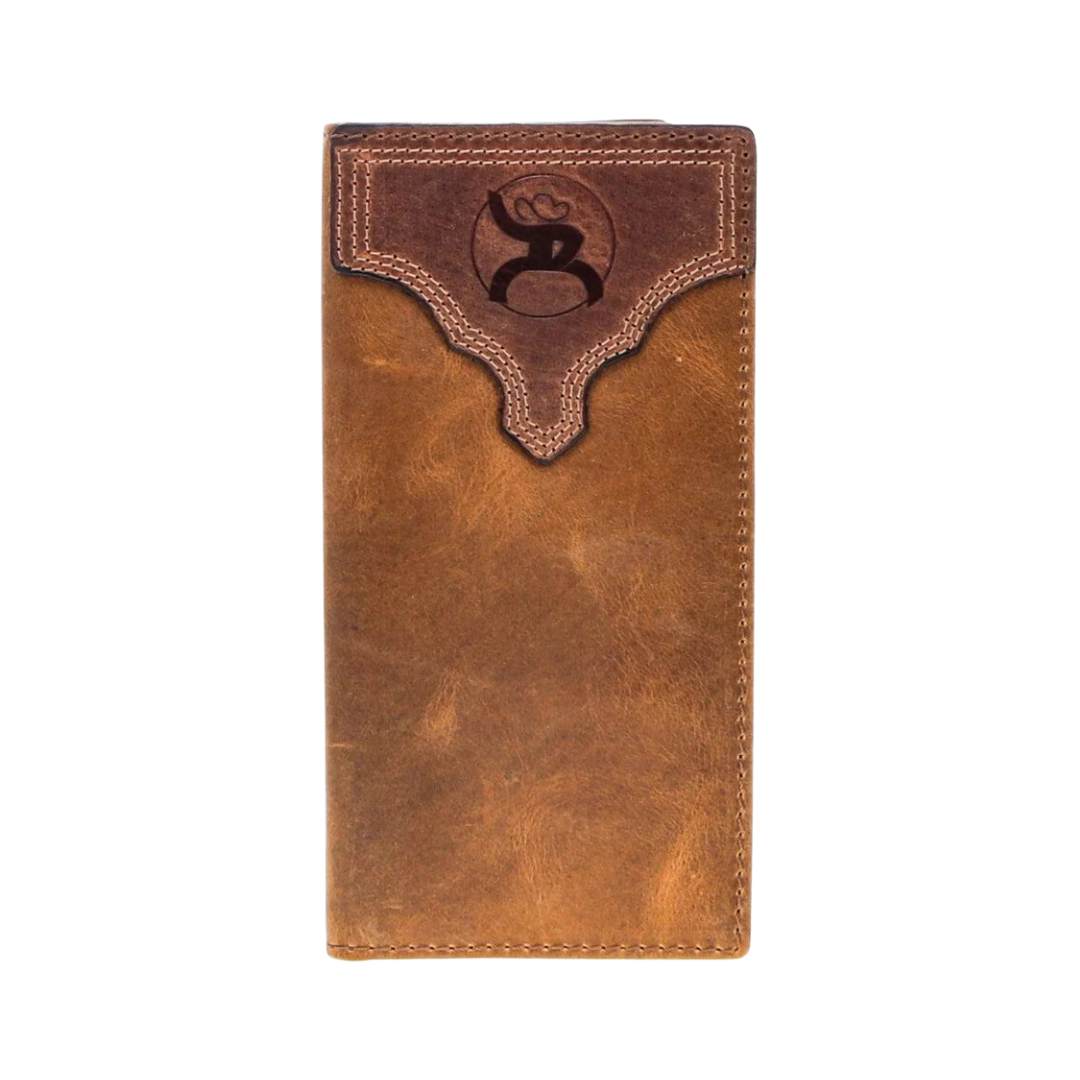 Hooey Men's Hawk Canyon Rodeo Distressed Leather Tan Brown Wallet
