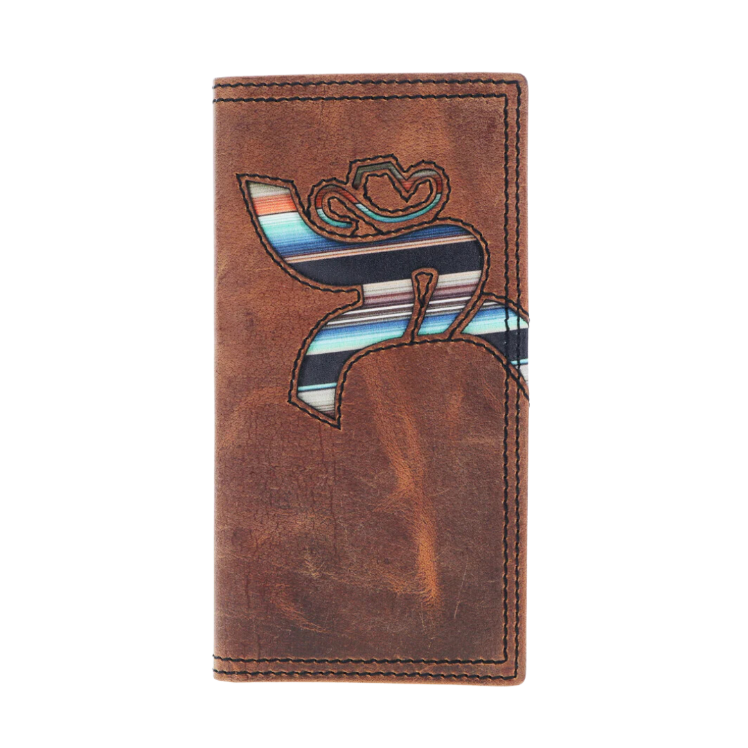 Hooey Men's Hawk Rodeo Navajo Serape Print Brown Wallet