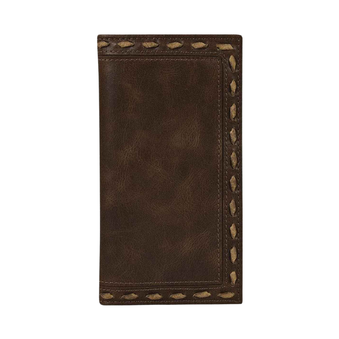 Justin Men's Rodeo Whip Stitch Brown Wallet