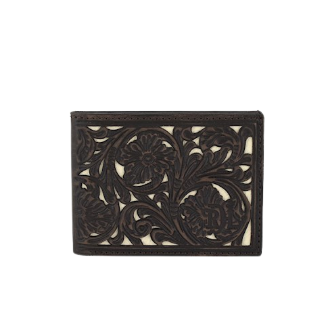 Red Dirt Men's Bifold Ivory Underlay Brown Wallet