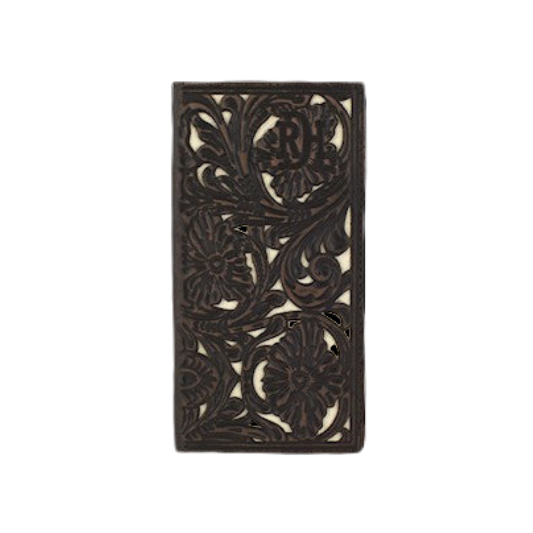 Red Dirt Men's Rodeo Ivory Underlay Brown Wallet