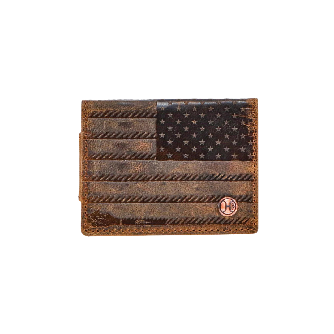 Hooey Men's Liberty Roper Bifold Brown Money Clip