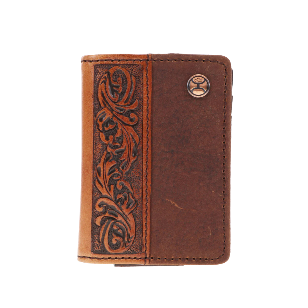 Hooey Men's Grayson Bifold Wallet Brown Tan Money Clip