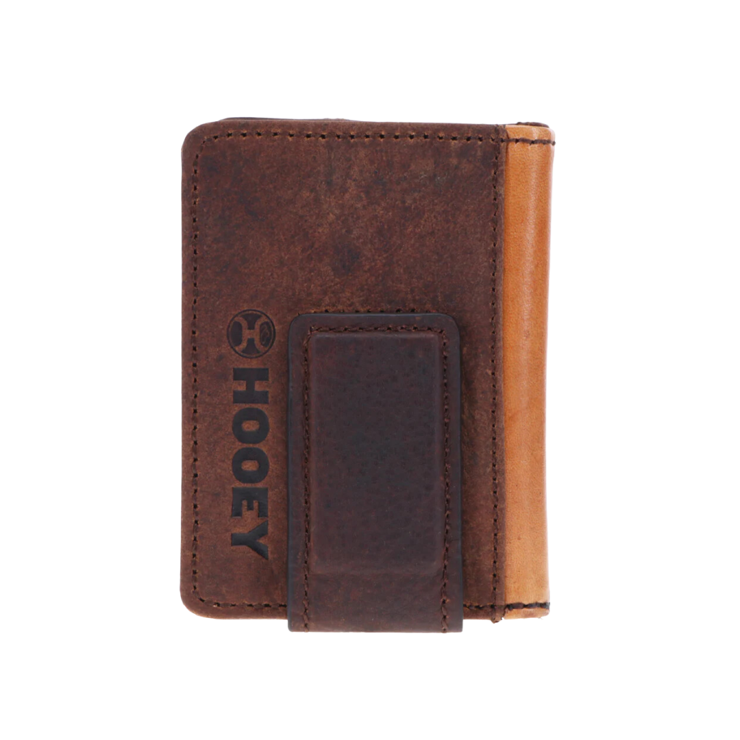 Hooey Men's Grayson Bifold Wallet Brown Tan Money Clip