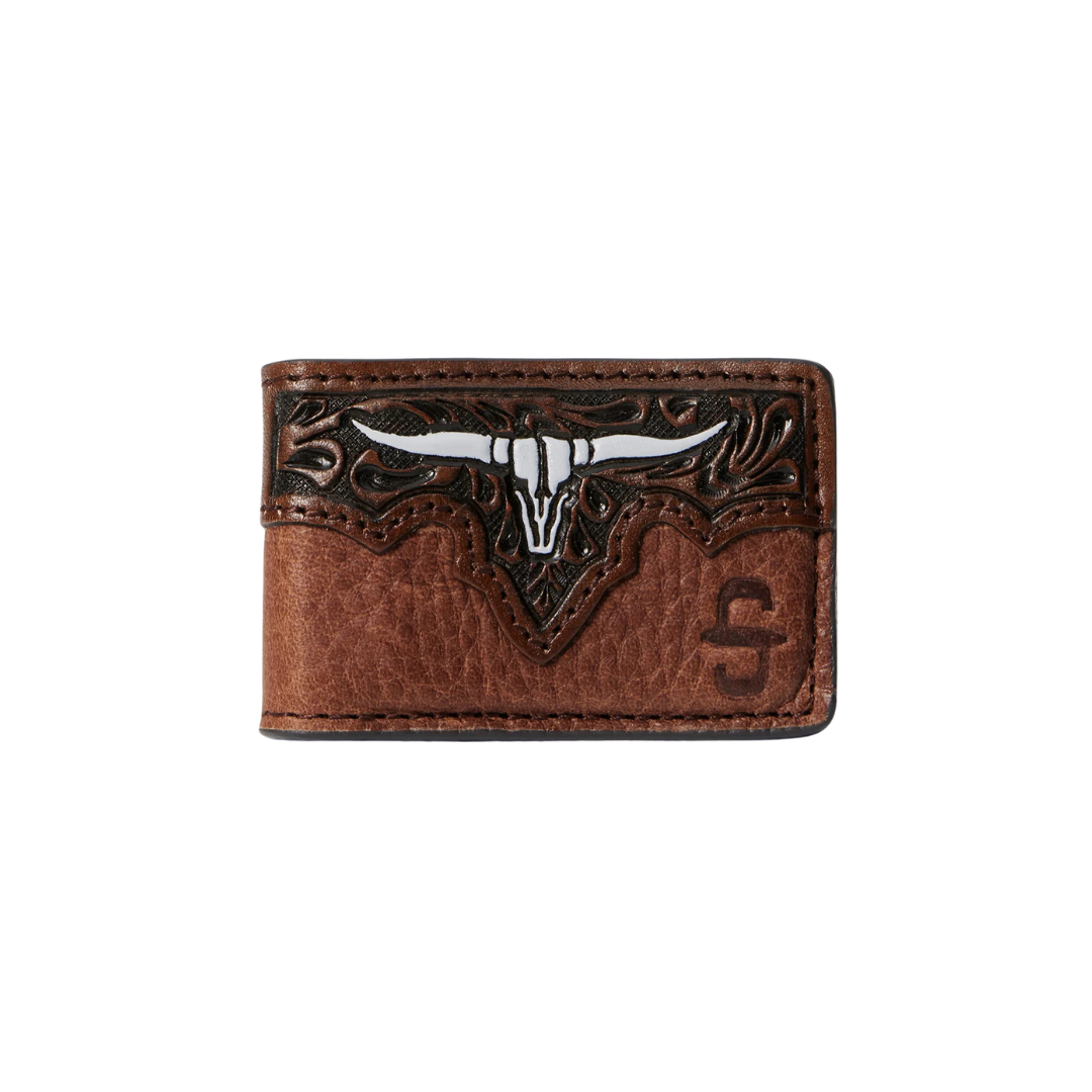 Stetson Men's Money Clip Brown Wallet