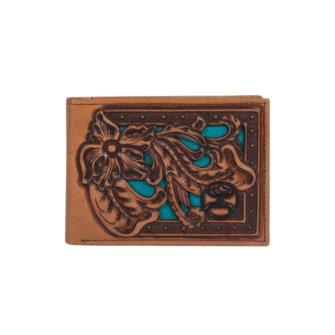 Hooey Women's Tooled Bifold Brown Wallet