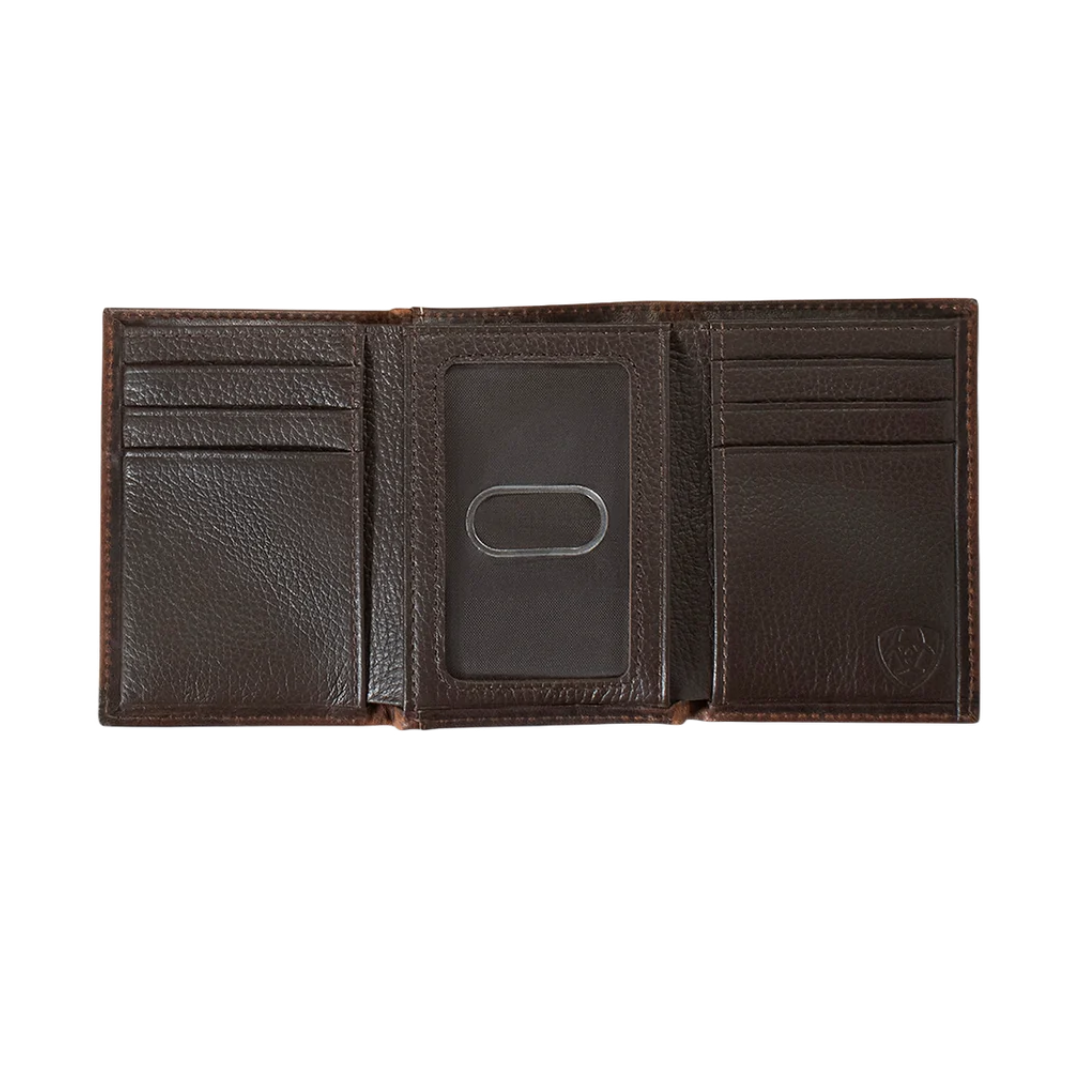 Ariat Men's Distressed American Flag Trifold Wallet