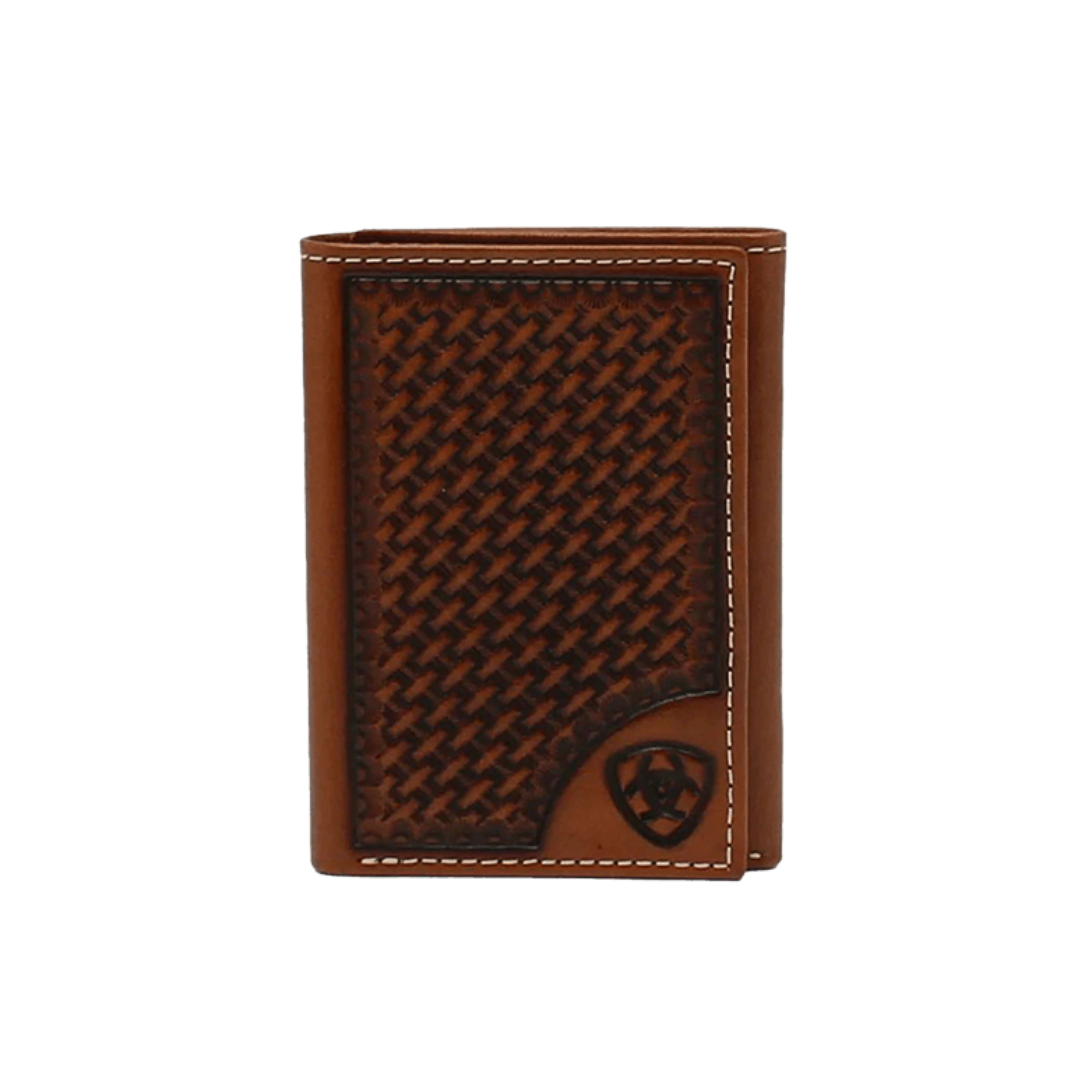 Ariat Men's Trifold Brown Wallet