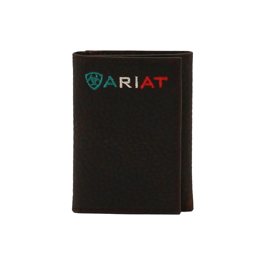 Ariat Men's Mexico Trifold Brown Wallet
