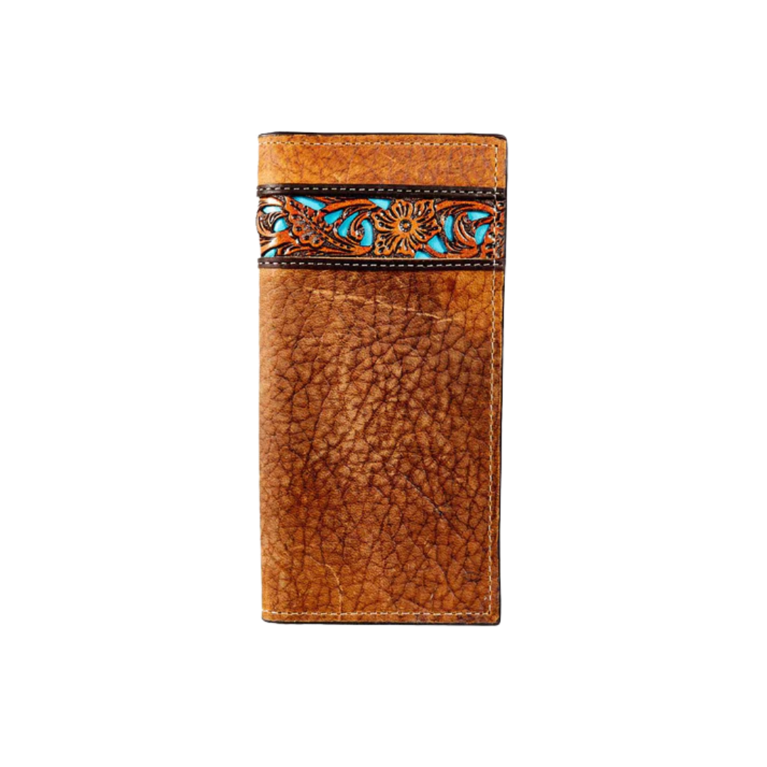 Gem Dandy Women's Roper Floral Overlay Rodeo Brown Wallet