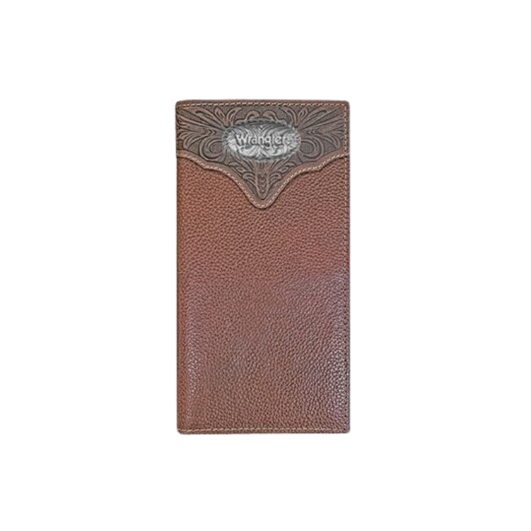 Gem Dandy Men's Wrangler Logo Brown Checkbook