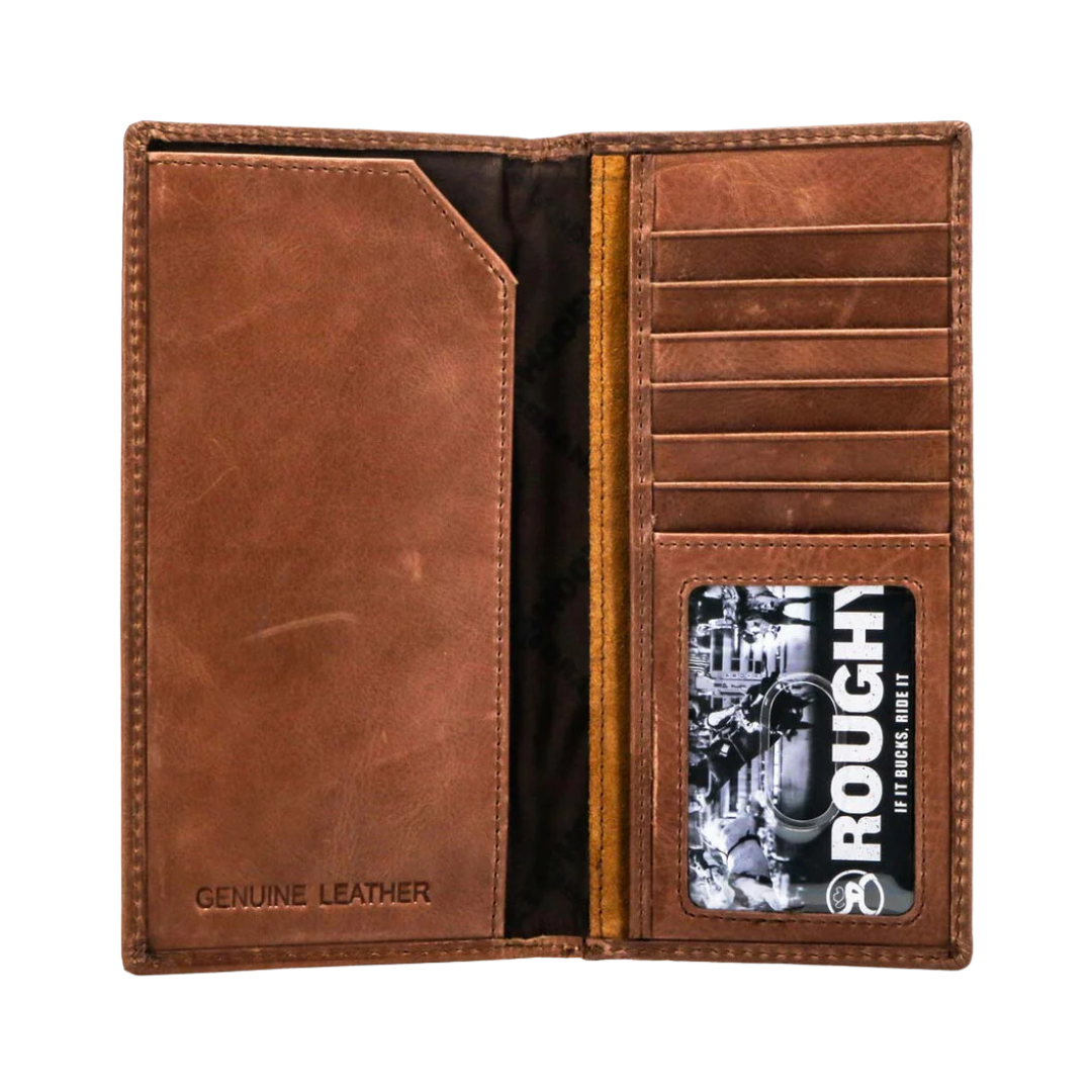 Hooey Men's Roughy Classic Leather Rodeo Brown Wallet