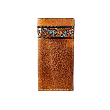 Gem Dandy Men’s Roper Floral Overlay Brown Wallet