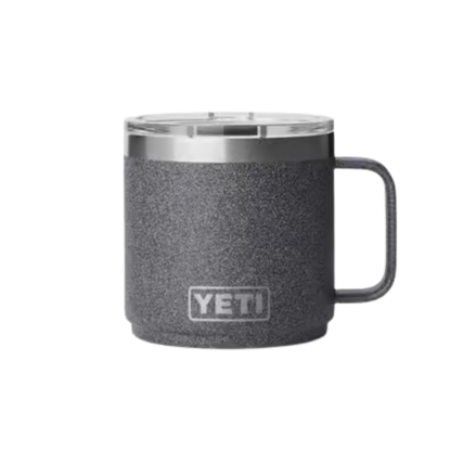 Yeti Rambler 14 oz Ceramic Magslider Stackable Black Stone Mug