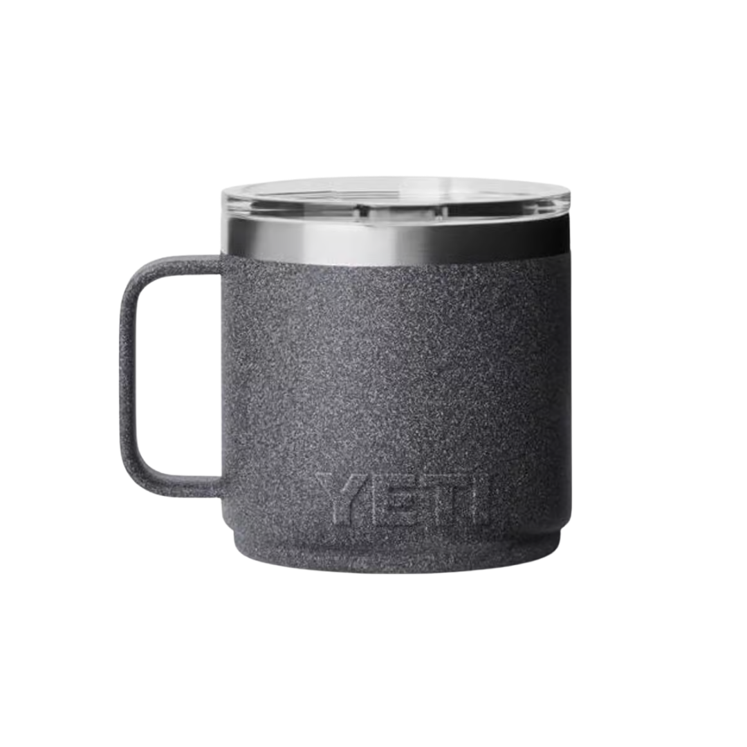 Yeti Rambler 14 oz Ceramic Magslider Stackable Black Stone Mug