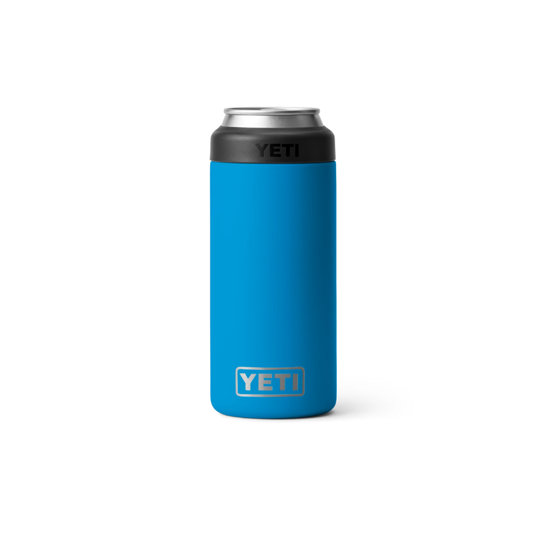 Yeti Rambler 12oz Big Wave Blue Colster Slim Can Cooler