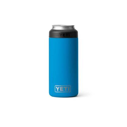 Yeti Rambler 12oz Big Wave Blue Colster Slim Can Cooler