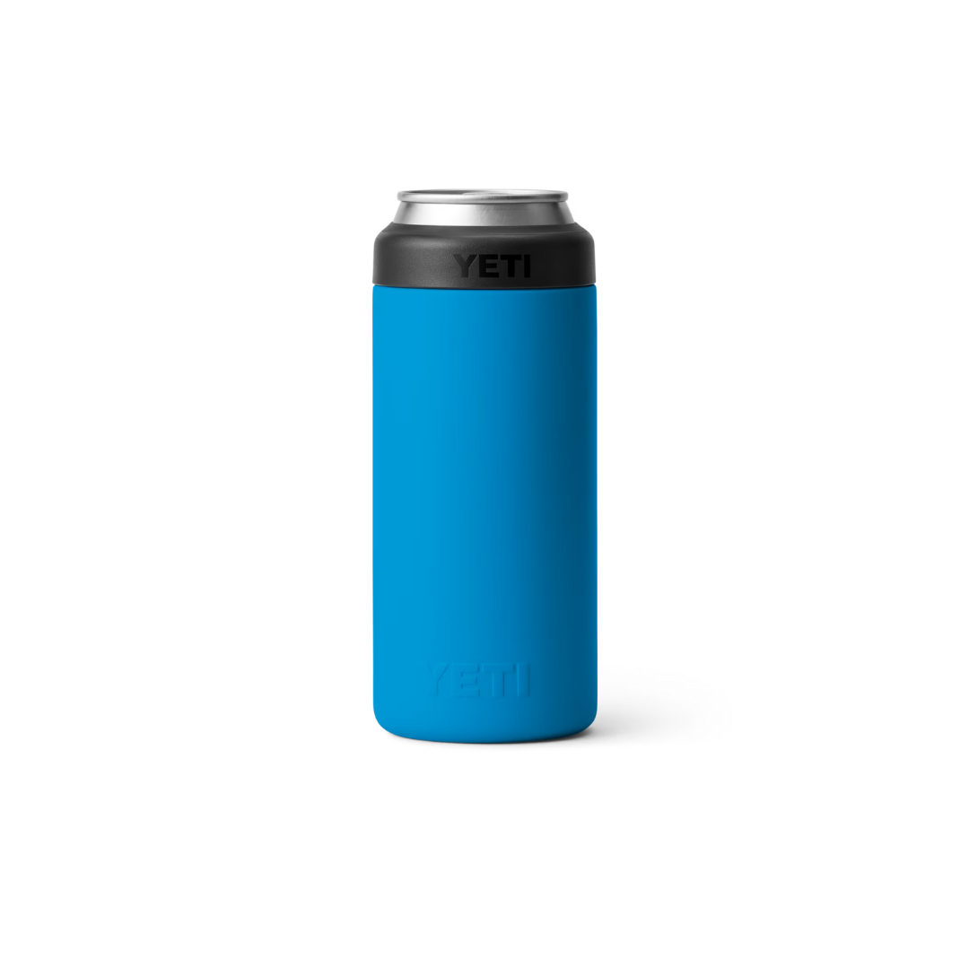 Yeti Rambler 12oz Big Wave Blue Colster Slim Can Cooler
