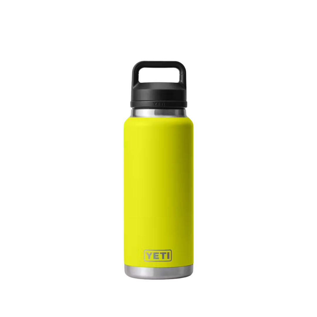 Yeti Rambler 36oz Chug Cap Firefly Yellow Water Bottle