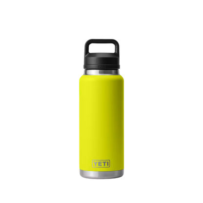 Yeti Rambler 36oz Chug Cap Firefly Yellow Water Bottle