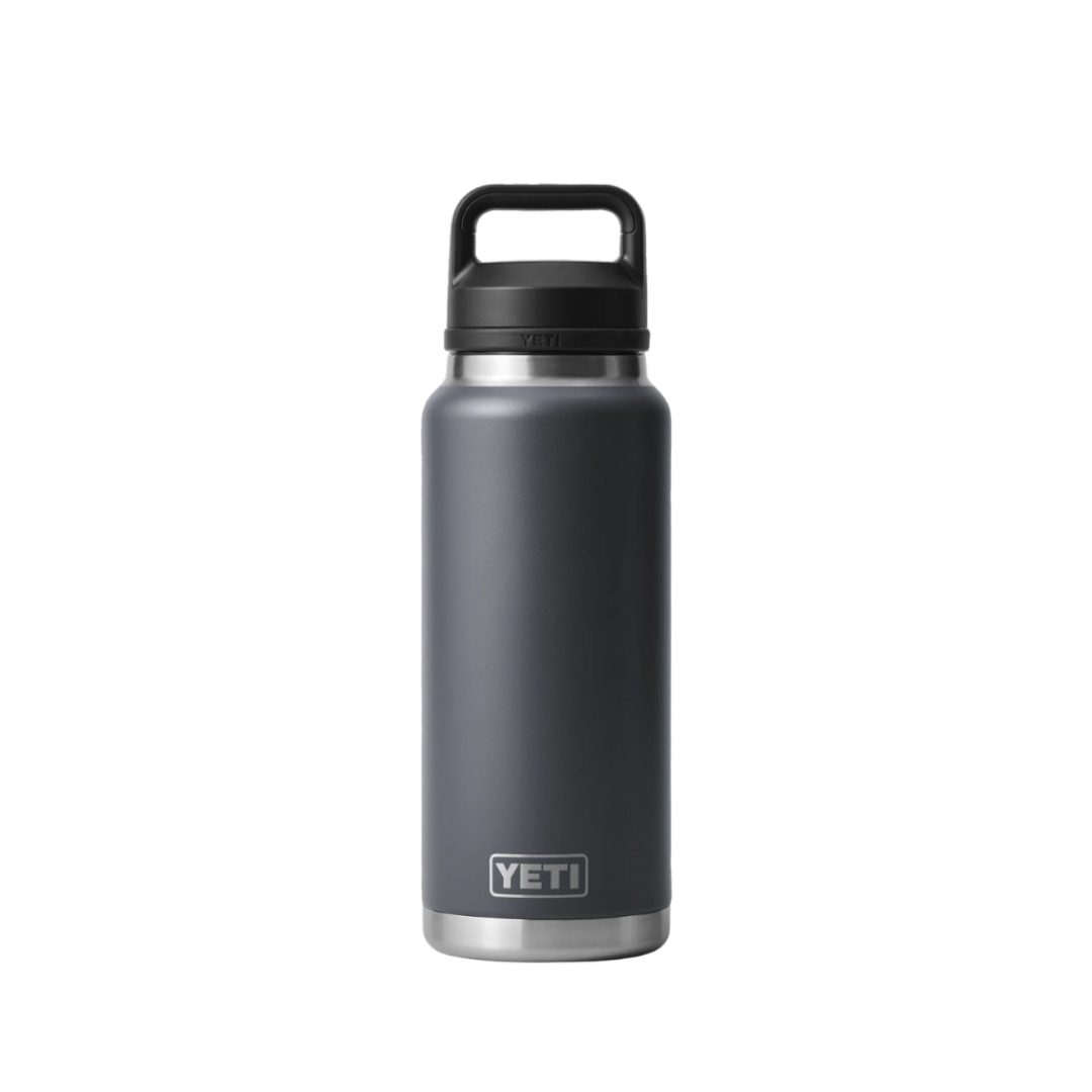 Yeti Rambler Charcoal 36 Oz Water Bottle Chug Cap