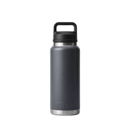 Yeti Rambler Charcoal 36 Oz Water Bottle Chug Cap