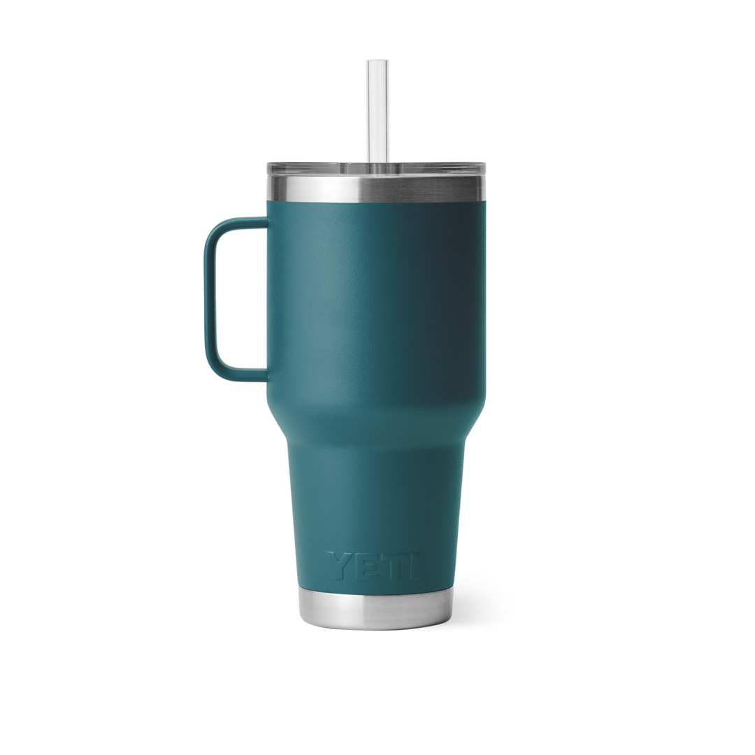 Yeti Rambler 35oz Agave Teal Straw Mug