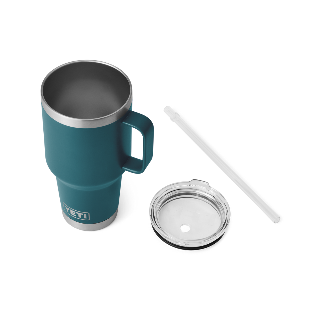 Yeti Rambler 35oz Agave Teal Straw Mug