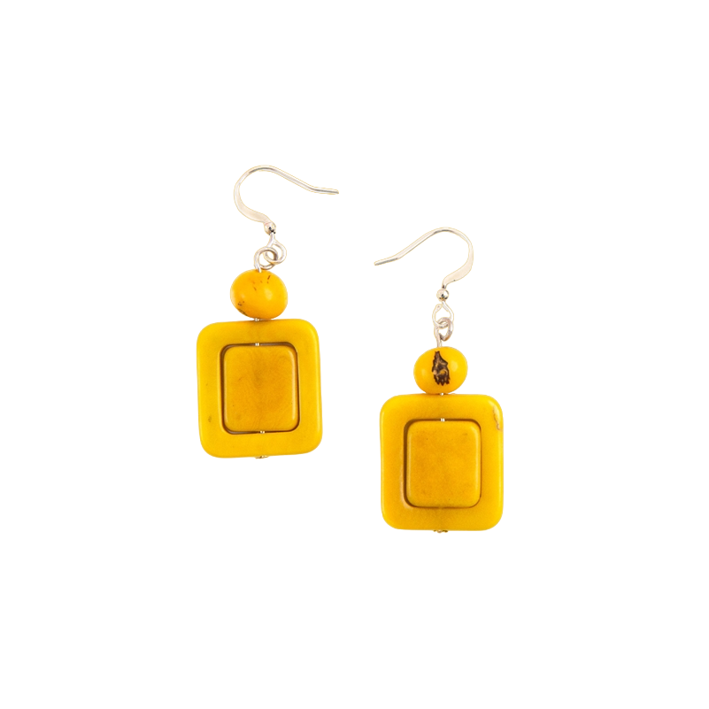 Tagua Women's Yellow Paulette Earrings