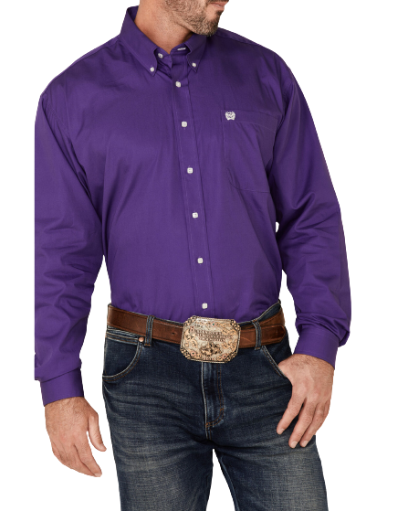 Cinch Men's Purple Classic Fit Shirt
